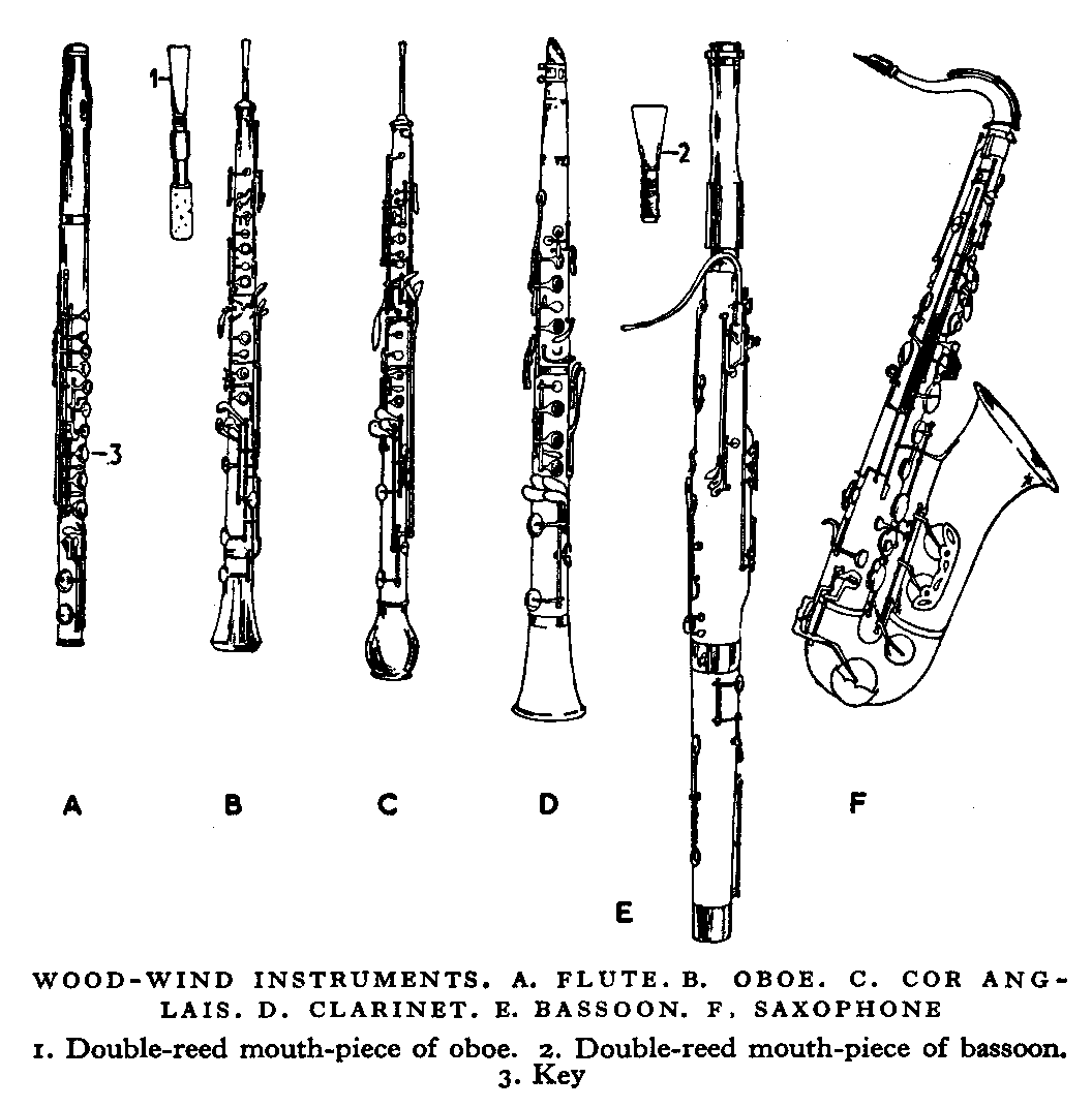 Фагот музыкальный инструмент рисунок